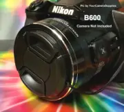 B600: SNAP-ON FRONT LENS CAP DIRECTLY to CAMERA NIKON COOLPIX B600 B 600+HOLDER