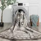 Extra Large Rugs Brown Beige Blue Persian Carpet Plush Soft Washable Hall Runner