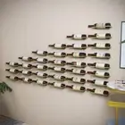 Wall Mounted Wine Rack Metal Wine Display Shelf Liquor Wine Bottles