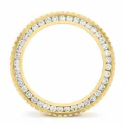 3CT Channel Set Diamond Bezel 18KY For Rolex Submariner, GMT Master 2 With Ridge