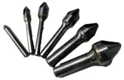 Made in USA 1/4, 3/8,1/2,5/8, 3/4, 1" x 60 Deg. 6 FL Carbide Countersink Set