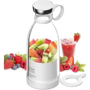 Personal Size Blender, Portable Blender, Battery Powered USB Blender (Pink) White 350ML