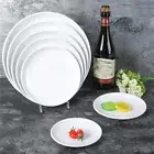 Fall-resistant Melamine White Dish Round Dinner Plate White Disc Dessert