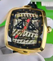 Invicta S1 Rally Diablo Men's Automatic Gold Watch Model 35287 Exhibition back