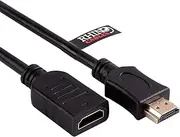 Gold High-Speed HDMI Extension Cable, Extender Lead Supports 1080p, Full HD, HDTV, 3D 4K, Audio, Ethernet (10m, black)