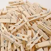 Enkrio 100pcs Small Clothes Pins Wood Clothespins Mini Wooden Clips for Pictures Photo Clip for Note Memo Card Wood Peg Pins for Wall, Decoration, Postcard, Art Work Display (1.4inch)