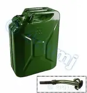 20L METAL FUEL JERRY CAN + metal SPOUT fuel or WATER