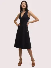 scallop jacquard midi dress