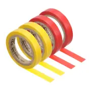 4Pcs 26Ft Tennis Racket Badminton Racquet Grip Finishing Tapes, Red/Yellow