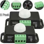 2Pcs DC 12 24V 8M Automatic PIR Motion Sensor Switch IR Infrared Detector Light