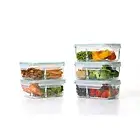 Glasslock Duo 5 Piece Clear Glass Microwave Safe Divided Food Storage Containers