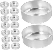jojofuny 200Pcs Aluminum Tea Light Tins Silver Candle Making Containers for DIY Scented Candles Easy to Use High Temperature Resistant for Crafts