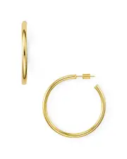Aqua Hoop Earrings in 18K Gold-Plated Sterling Silver, 18K Rose Gold-Plated Sterling Silver or Sterling Silver - Exclusive