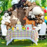 157 Western Bull And Horse Racing Balloon Arch Set For Parties Anniversaries Thanksgiving Farm Shows Indoor / Outdoor Decoration