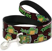 Dog Leash Ninja Turtles Battle Poses Group Pose7 6 Feet Long 0.5 Inch Wide