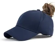 [Pogah] High Ponytail Baseball Hat - Women Messy Bun Hat, Sun Protection Ponycaps Retro Cap