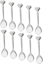 BESTOYARD 10pcs Exquisite Coffee Spoons Coffee Spoons Tasting Spoons Stainless Steel Spoons Dessert Spoons