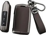ontto Alloy Leather Remote Key Fob Cover Fit for Mazda 2 3 6 Sedan Wagon Roadster CX-8 CX-5 CX-30 CX-3 MX-30 CX-60 2/3 buttons Smart Key Shell case keyring Key holder bag keychian accessories