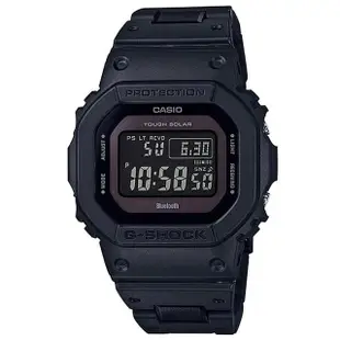 【CASIO 卡西歐】G-SHOCK 5600經典新高峰個性太陽能電波藍芽錶-黑紫(GW-B5600BC-1B)