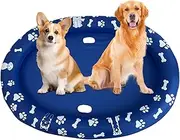 Dog Wash Tub, Dog Floats for Pool, Scratch-Proof Pet Floating Raft Inflatable Folding Non-Slip for Puppy Training Water Play Beach Day Boat Dock Kayak Accessory