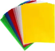 GRADENEVE 20pcs A4 Document Expanding Wallet Random Colors Waterproof l Shape for Organizing and Storing
