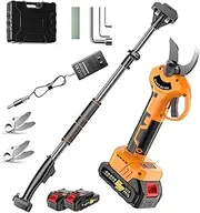 Secateurs Electric Pruning Shears,Cordless Electric Battery Garden Scissors,Cuts Branches Up to 3cm,Alloy Blade, Cut Branches Up to 3cm, for Tree, Bushes & Flowering Plants