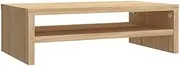vidaXL Sonoma Oak Engineered Wood Monitor Stand - Contemporary TV Cabinet and Desk Riser with Extra Storage Shelf, Perfect Space Saver, 42x24x13 cm