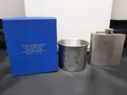 Salisbury Pewter Handcrafted Cup 2.75" & One Stainless Steel Flask