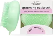 Tangle Teezer | Pet Teezer | Cat Grooming Brush | Short, Medium Hair | Soft Bristles to Detangle Knots | Green