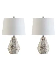 JONATHAN Y Designs Set of 2 Isabella 21in Seashell Table Lamps