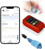 Baby Oxygen Monitor with Bluetooth App, Baby Pulse Oximeter, Tracks Baby's Heart Rate, Oxygen Level, Baby Sleep Monitor, Adjustable Foot Band for 0-36 Months Infant