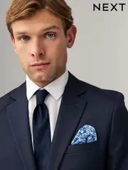 Navy Tie and Pocket Square Set (AF7717) | $29