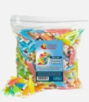NIK-L-NIP WAX BOTTLES CANDY DRINKS, 4 LB BULK CANDY