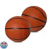 Botabee 5" Rubber Mini Basketballs (2-Pack) - Realistic Bounce and Grip for I