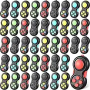 Junkin 42 Pieces Mini Fidget Controller Bulk Party Favors, Fidget Pad Handheld Game Controller Fidget Toy Fidget Clicker Controller for Anxiety and Stress Relief Party Supplies Classroom Prizes