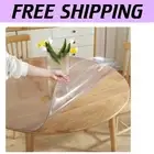Modern 47-Inch Round Table Protector - Glossy Finish & Waterproof Design