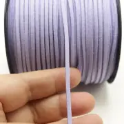 100 Yards Ligth Purple Faux Suede Flat Leather Cord Lace 2.6mm Jewelry String