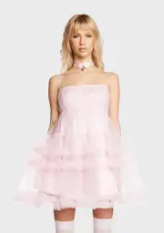 Candy Bold Fortune Tulle Mini Dress