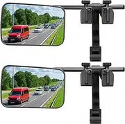 Mirror Extenders For Towing, Clamp On Towing Mirror,Universal Towing Mirrors For Truck Vehicle Car, Towing Mirror On Side Adjustable 360° Rotation Extends,Type 2