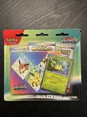 Prismatic Evolutions Leafeon Tech Sticker Collection - Sealed - IN HAND