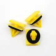 10 Pcs Exterior Rocker Panel Moulding Retainer Clips with Sealer Yellow Nylon For GM 5480852