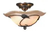 Vine 2-Light Convertible Light Kit in Rustic and Bowl Style 6.75 Inches Tall and