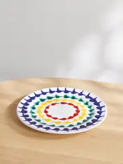 [AQUAZZURA CASA] AQUAZZURA CASA - Ric Rac Set Of Two Printed Earthenware Dinner Plates - Multi - One size One size Multi