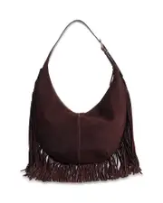 Madewell The Essential Fringed Suede Curve Shoulder Bag