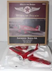 ERTL DIE CAST WINGS OF TEXACO 1930 LOCKHEED SIRIUS 8A AIRPLANE BANK