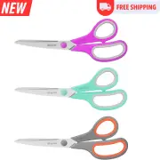 Scissors, iBayam 8 All Purpose Scissors Bulk 3-Pack, Ultra Sharp 2.5mm Thick Bla
