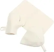 Milisten Felt Sauna Cooling Head Cap Banya Gloves Mens Shower Cap Handle Felt Sauna Cap Felt Glove Russian Spa Hat Mens Accessories Hat Cap for Sauna Banya Hat Sauna Mat Vest Grey