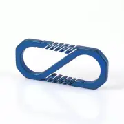 New Outdoor TC4 Titanium Lightweight Key chain Carabiner w/ Key Ring Hang Buckle