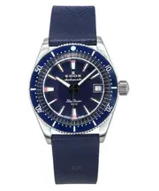 Edox Skydiver Limited Special Blue Dial Automatic 300M Mens Watch & Extra Strap