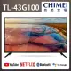 (無安裝)CHIMEI奇美 43吋4K Android液晶顯示器(無視訊盒) TL-43G100